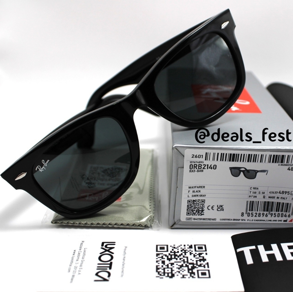 Model Display Ray-Ban Wayfarer Black RB2140 Classic - Picture 13 of 16